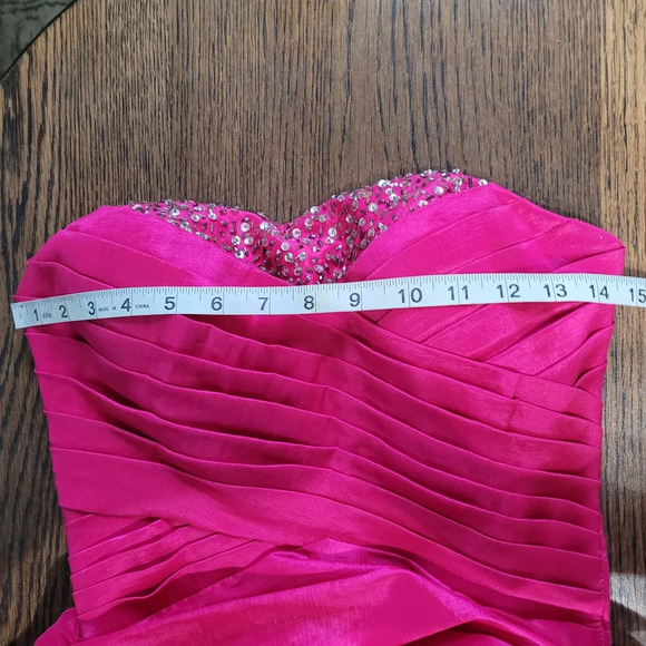 GO JANE Hot Pink A-Line Short Sweetheart Sleeveless Lace-Up Dress Size Women's S - Picture 9 of 16